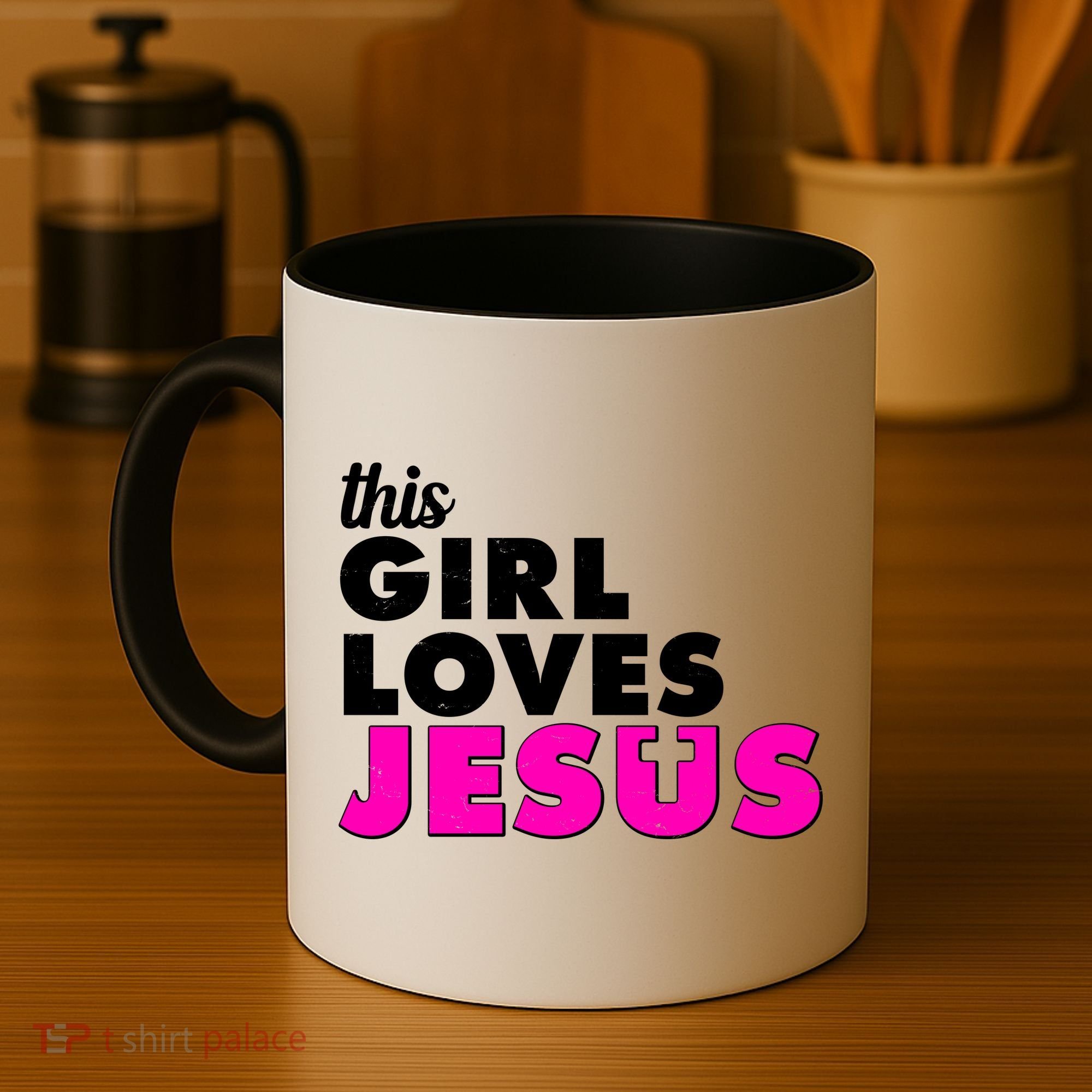 Inspirational This Girl Loves Jesus Coffee Mug