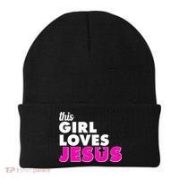 Inspirational This Girl Loves Jesus Beanie thumb 0