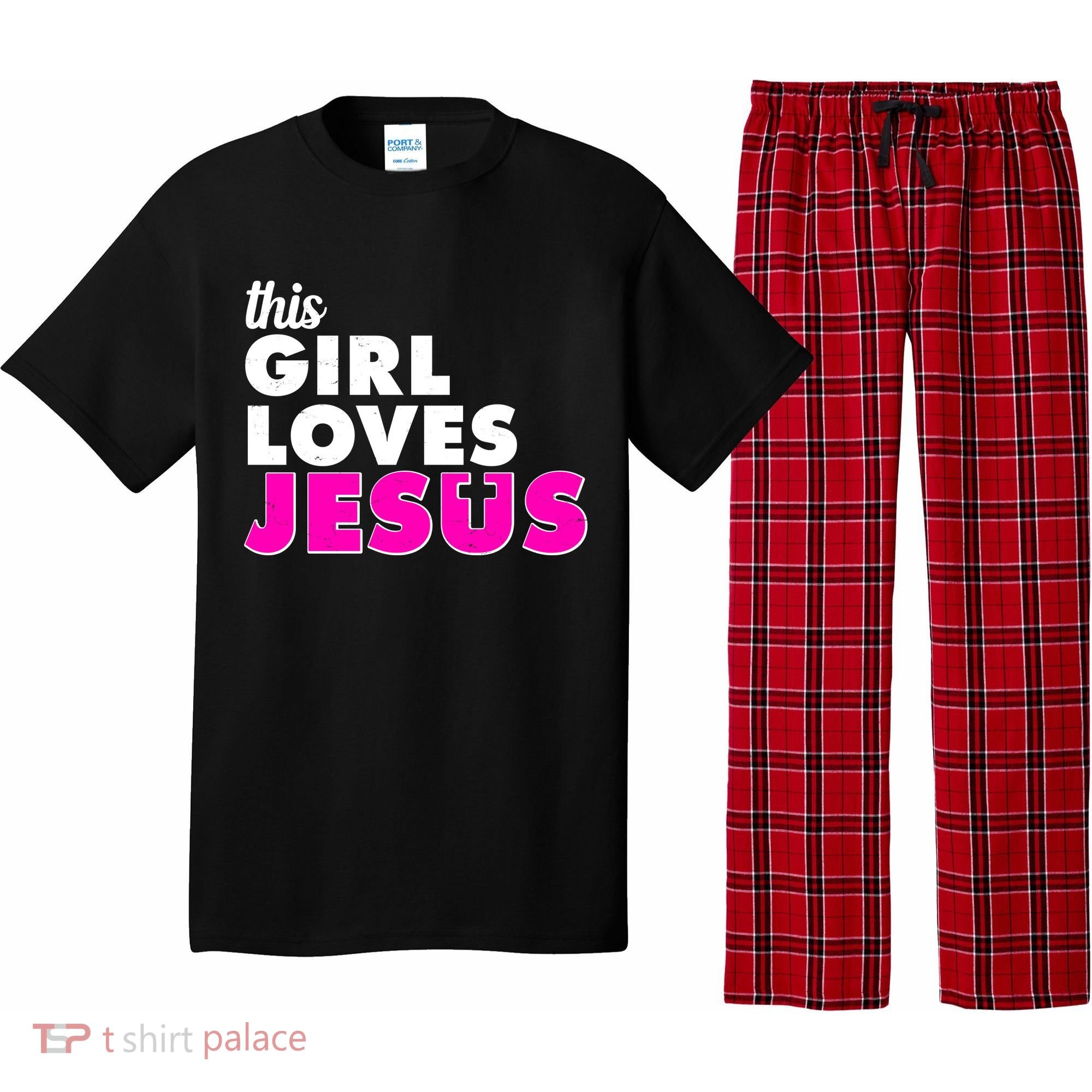 Inspirational This Girl Loves Jesus Pajama Set