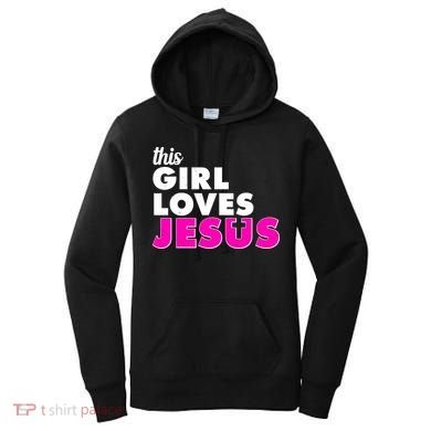 Inspirational This Girl Loves Jesus Women's Hoodie