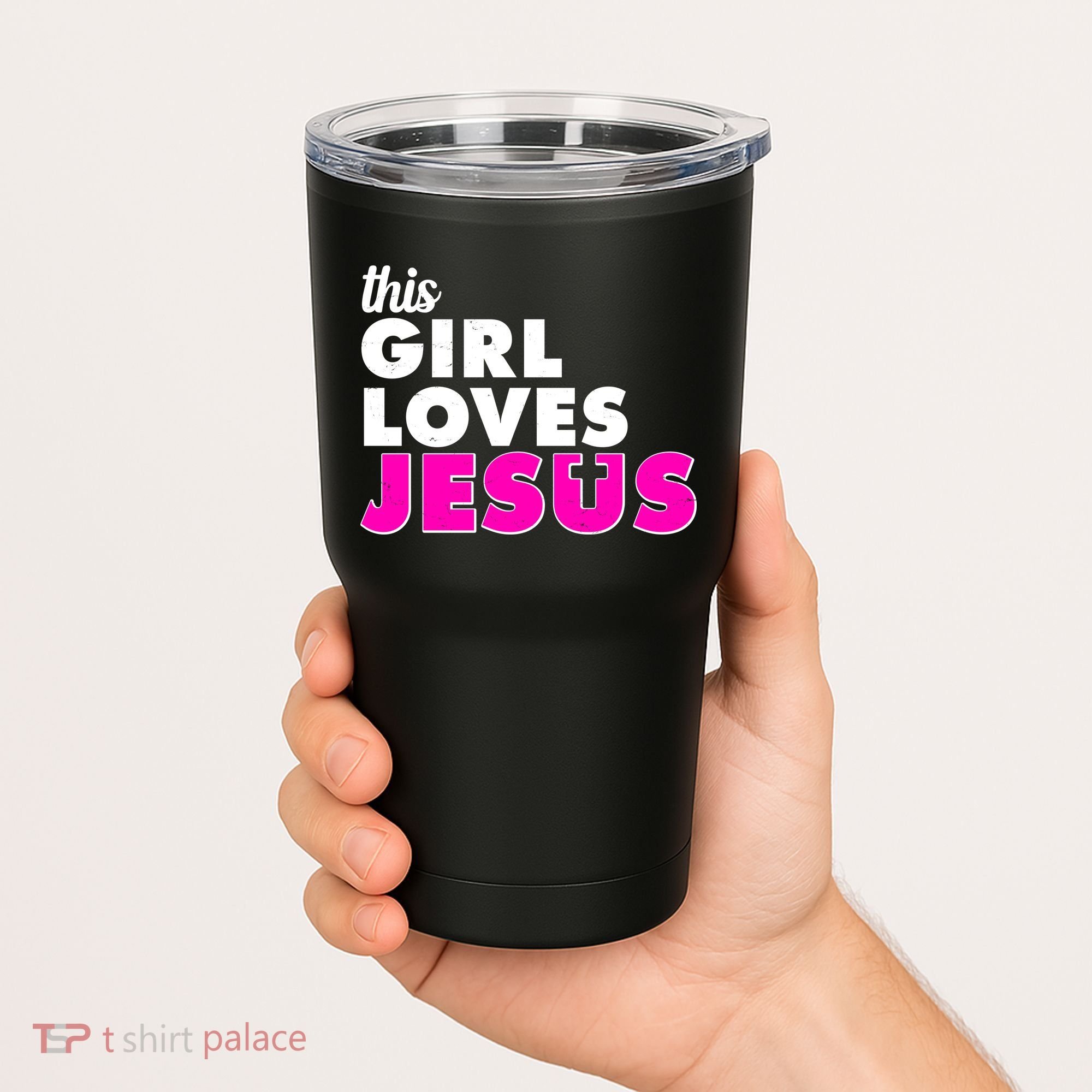 Inspirational This Girl Loves Jesus Tumbler