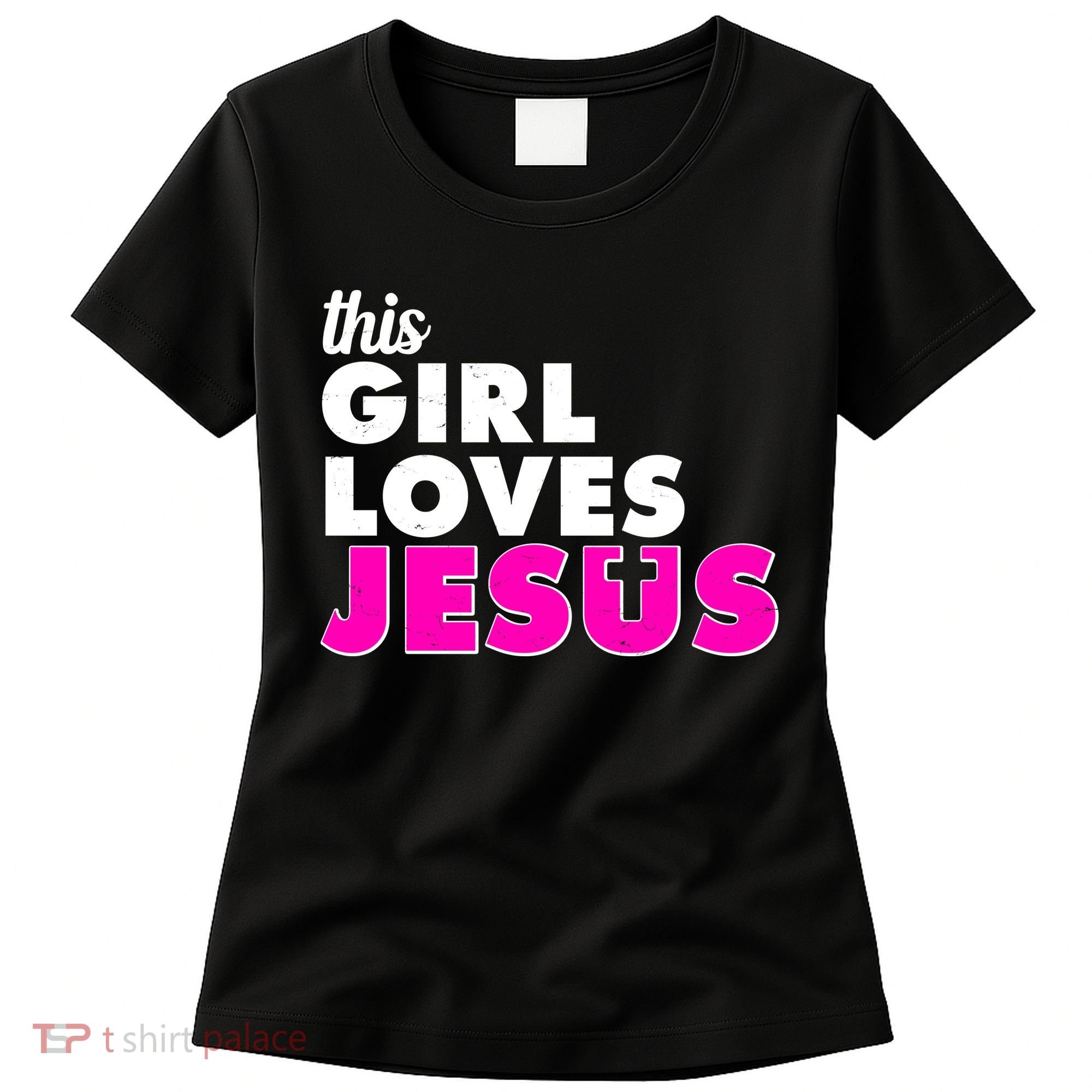 Inspirational This Girl Loves Jesus Women's T-Shirt
