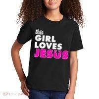 Inspirational This Girl Loves Jesus Kids T-Shirt thumb 2