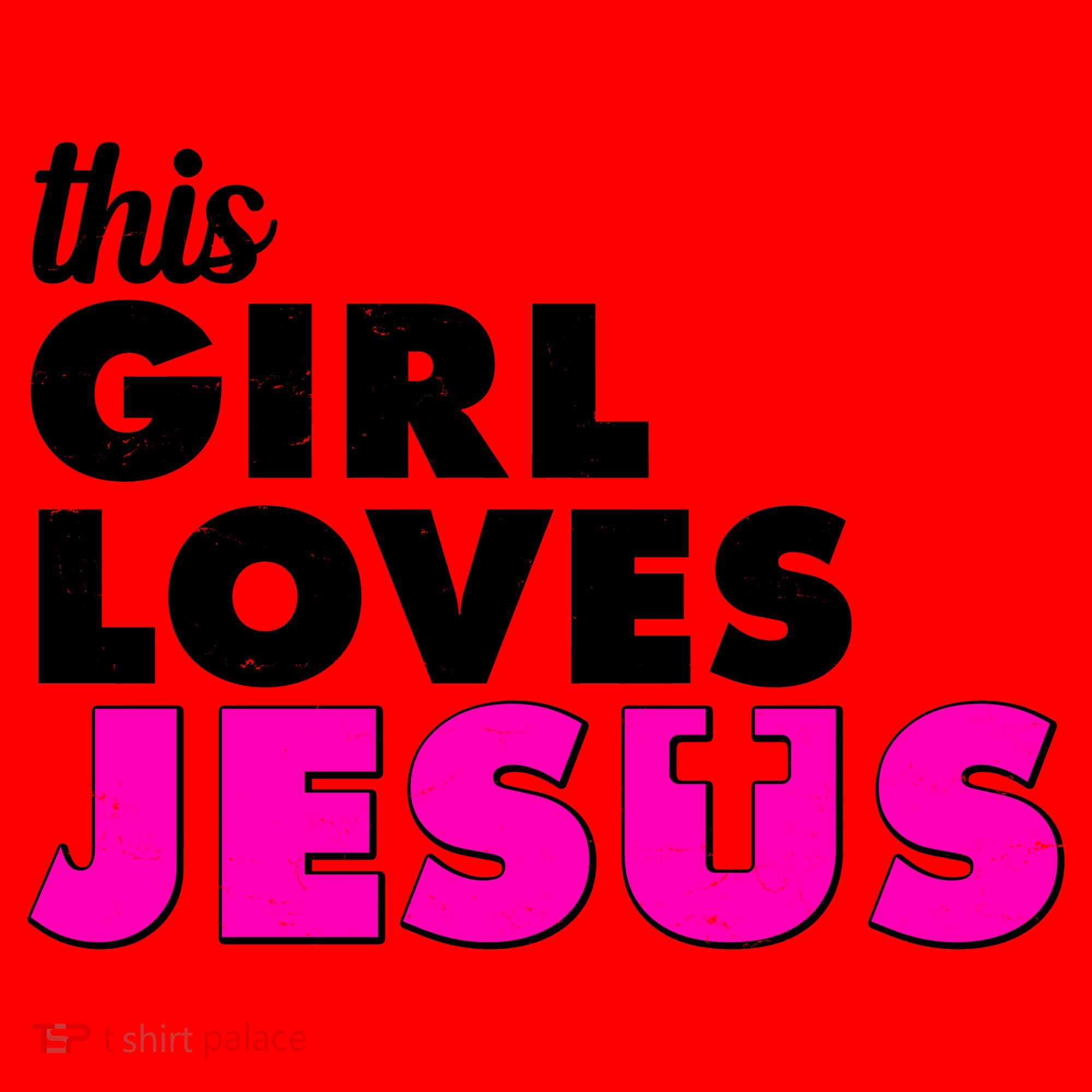 Inspirational This Girl Loves Jesus Santa Hat