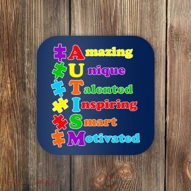 Inspiring Autism Awareness Amazing Smart Unique Puzzle Coaster