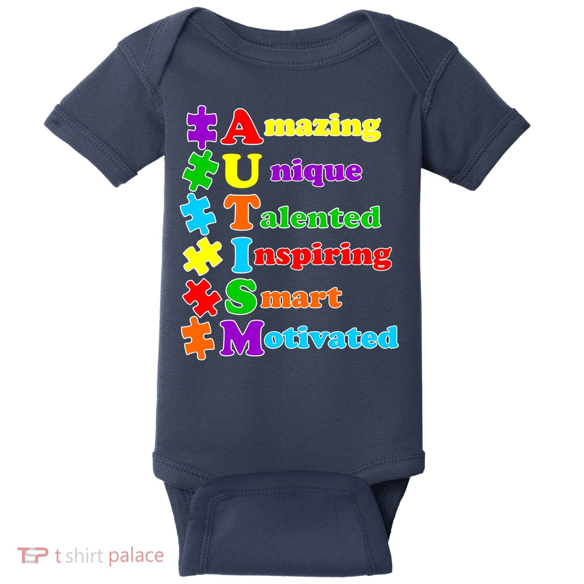 Inspiring Autism Awareness Amazing Smart Unique Puzzle Baby Bodysuit