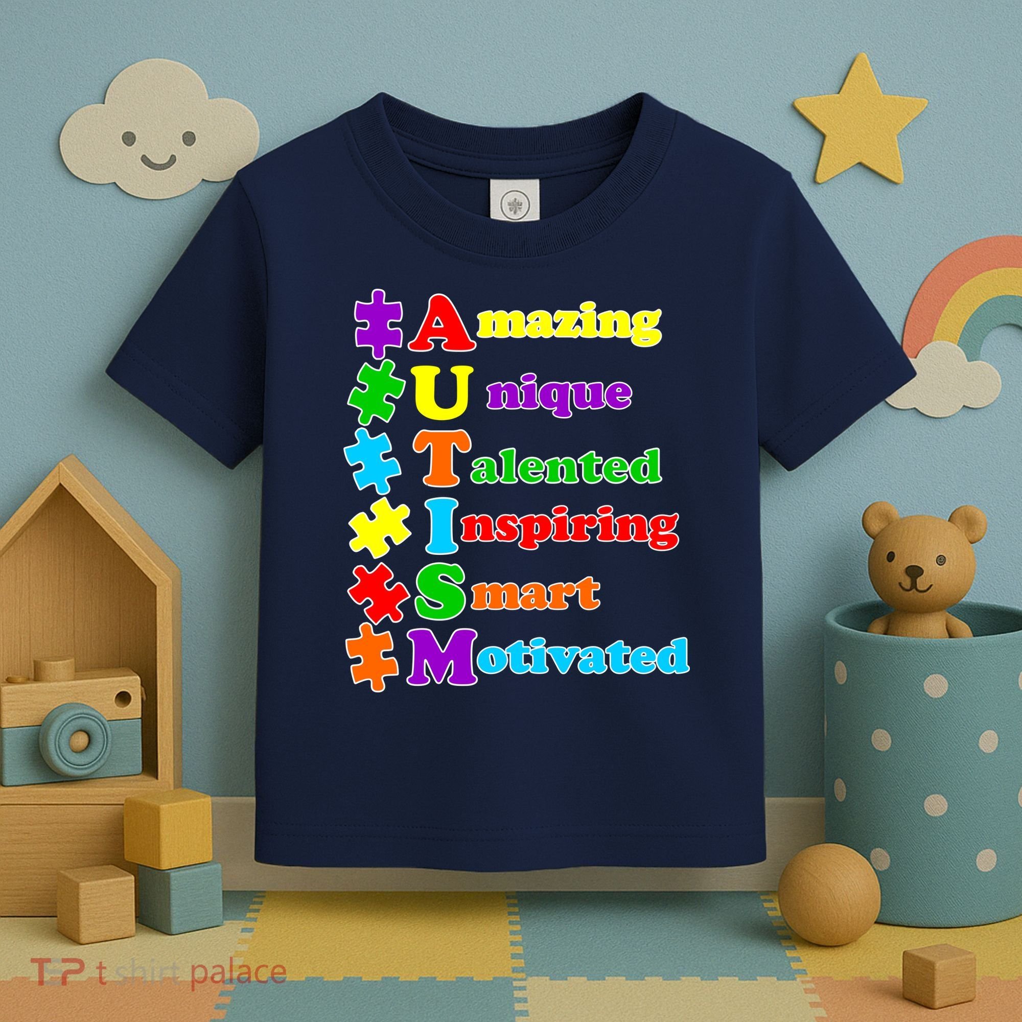 Inspiring Autism Awareness Amazing Smart Unique Puzzle Toddler T-Shirt