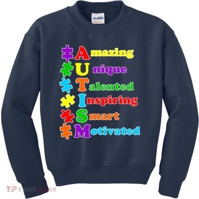 Inspiring Autism Awareness Amazing Smart Unique Puzzle Kids Sweatshirt