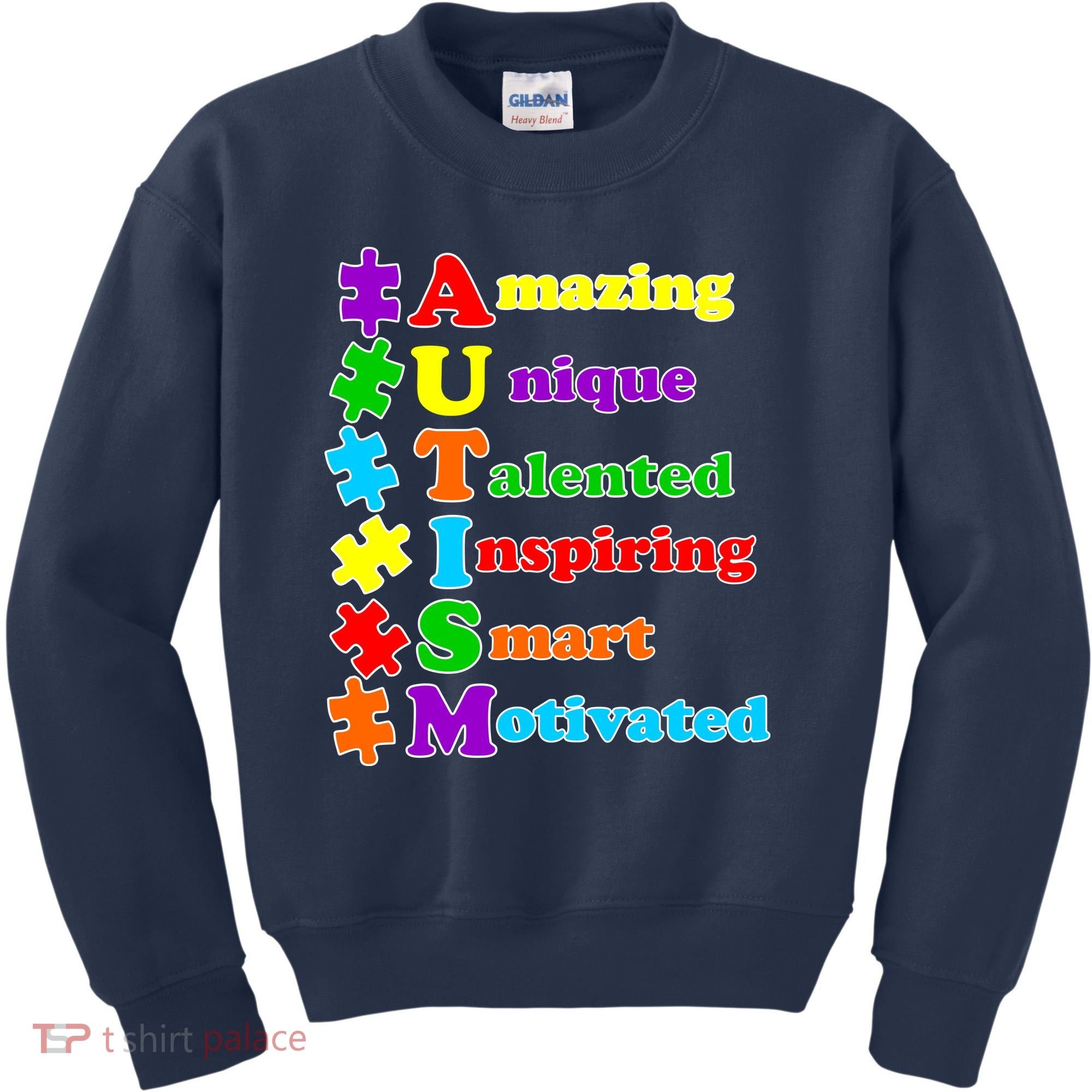 Inspiring Autism Awareness Amazing Smart Unique Puzzle Kids Sweatshirt