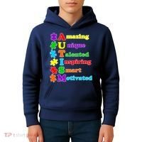 Inspiring Autism Awareness Amazing Smart Unique Puzzle Kids Hoodie thumb 4
