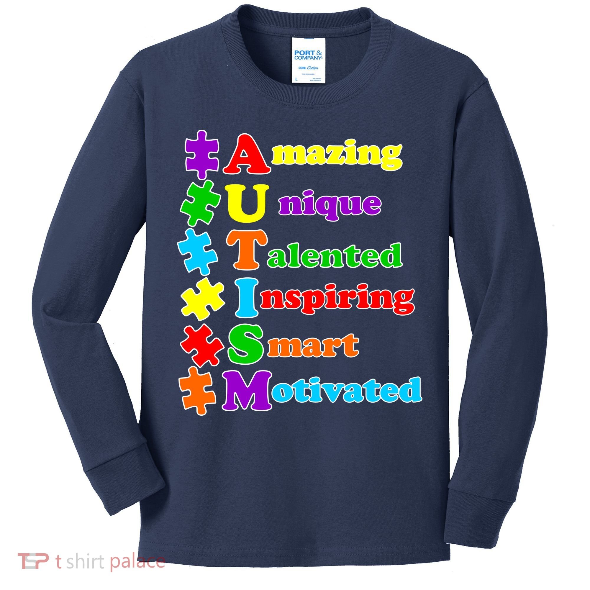 Inspiring Autism Awareness Amazing Smart Unique Puzzle Kids Long Sleeve Shirt