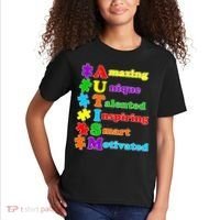 Inspiring Autism Awareness Amazing Smart Unique Puzzle Kids T-Shirt thumb 2
