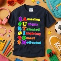 Inspiring Autism Awareness Amazing Smart Unique Puzzle Kids T-Shirt thumb 3