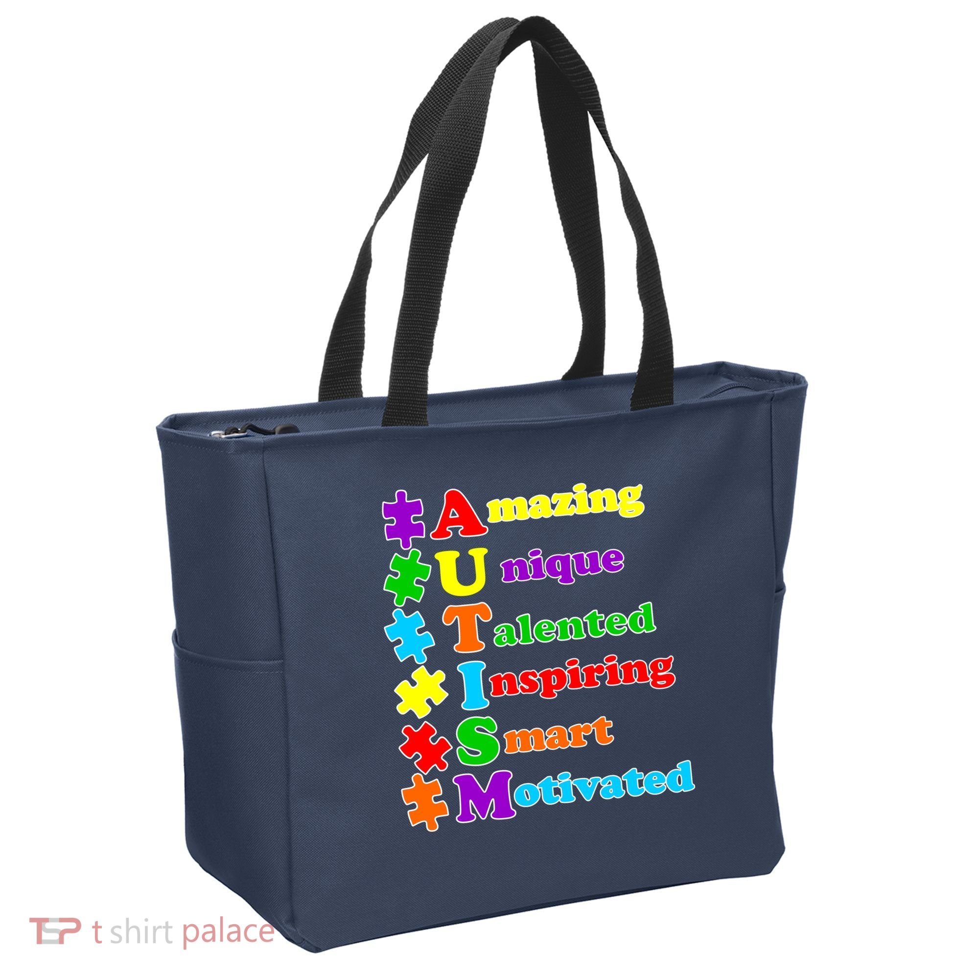 Inspiring Autism Awareness Amazing Smart Unique Puzzle Tote Bag