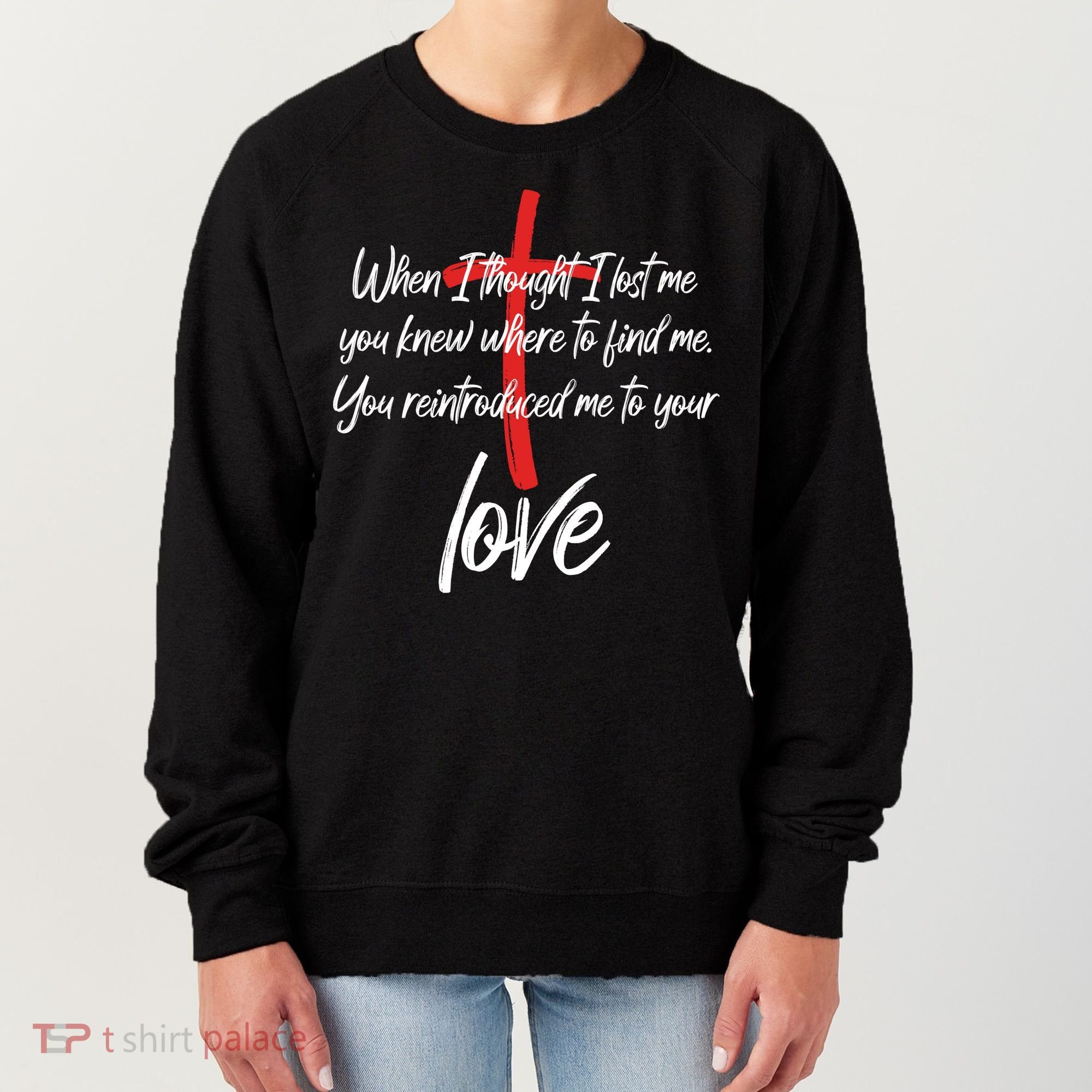 Inspiring Christian Quote Faith Cross Women's Sweatshirt
