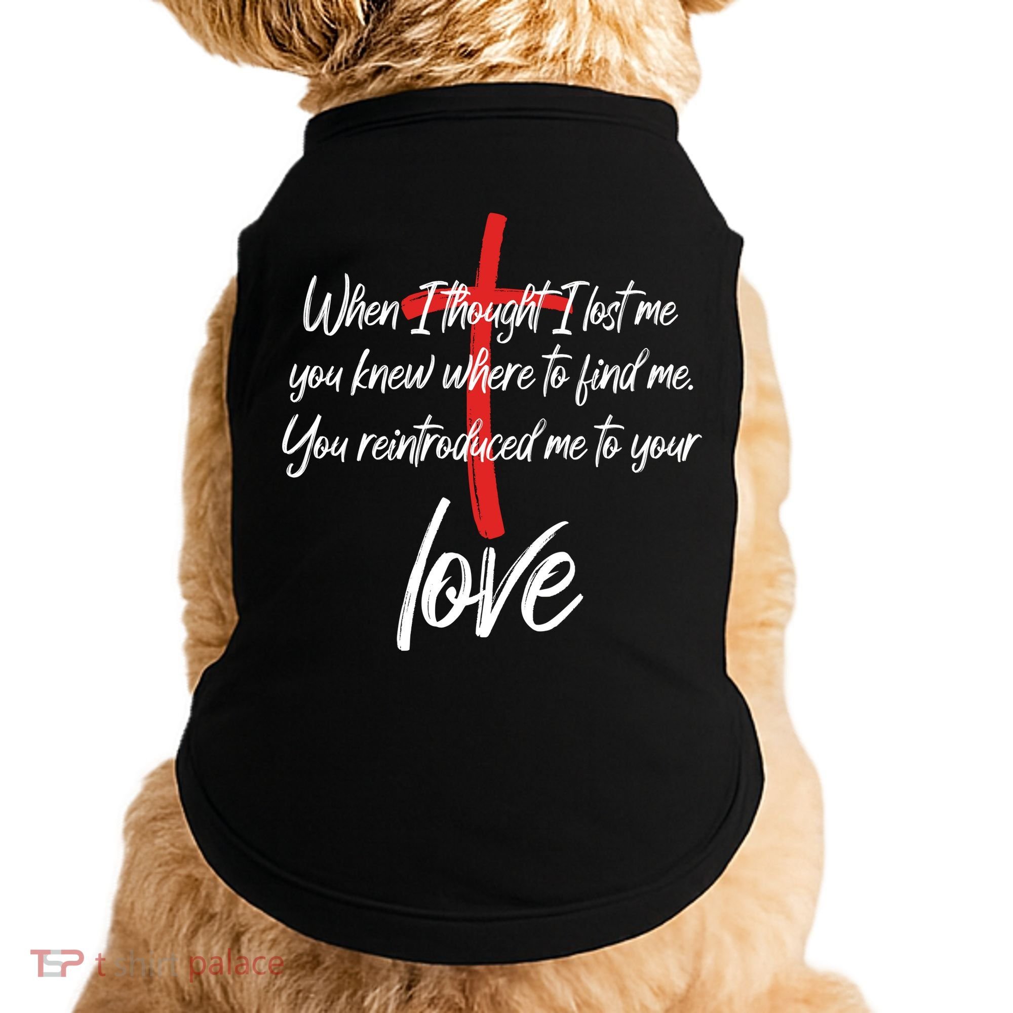 Inspiring Christian Quote Faith Cross Doggie Tank