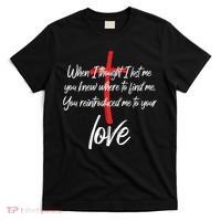 Inspiring Christian Quote Faith Cross T-Shirt thumb 0