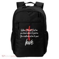 Inspiring Christian Quote Faith Cross Backpack thumb 0