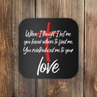 Inspiring Christian Quote Faith Cross Coaster thumb 0