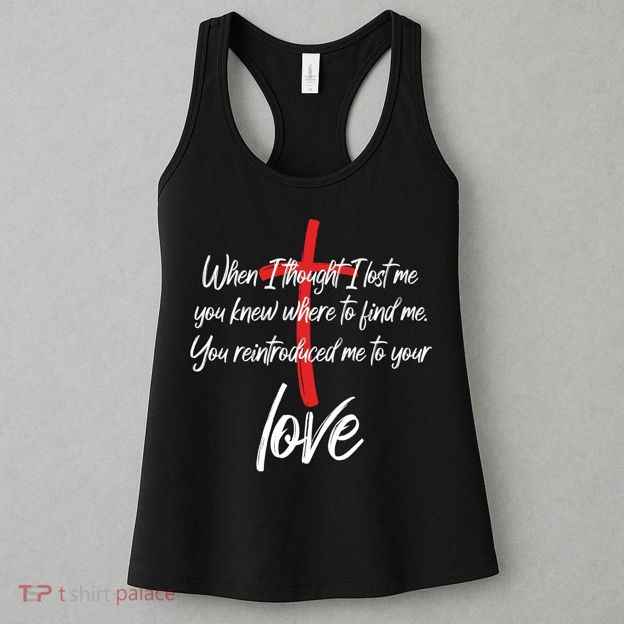 Inspiring Christian Quote Faith Cross Women's Tank Top