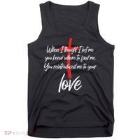 Inspiring Christian Quote Faith Cross Tank Top thumb 0