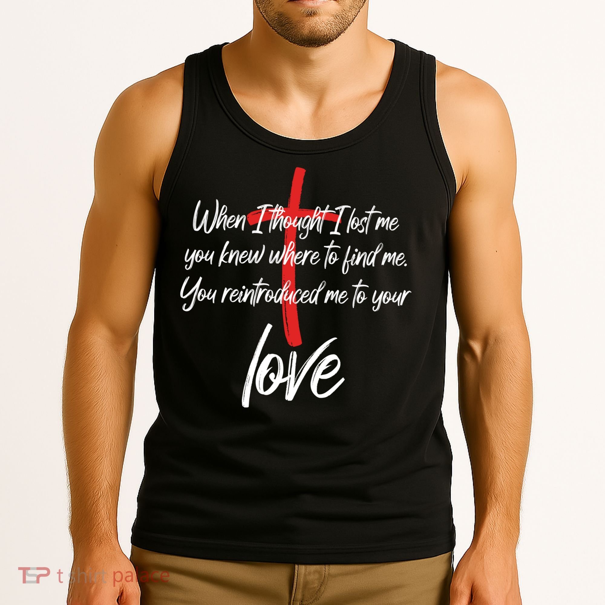 Inspiring Christian Quote Faith Cross Tank Top