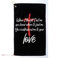 Inspiring Christian Quote Faith Cross Golf Towel thumb 0