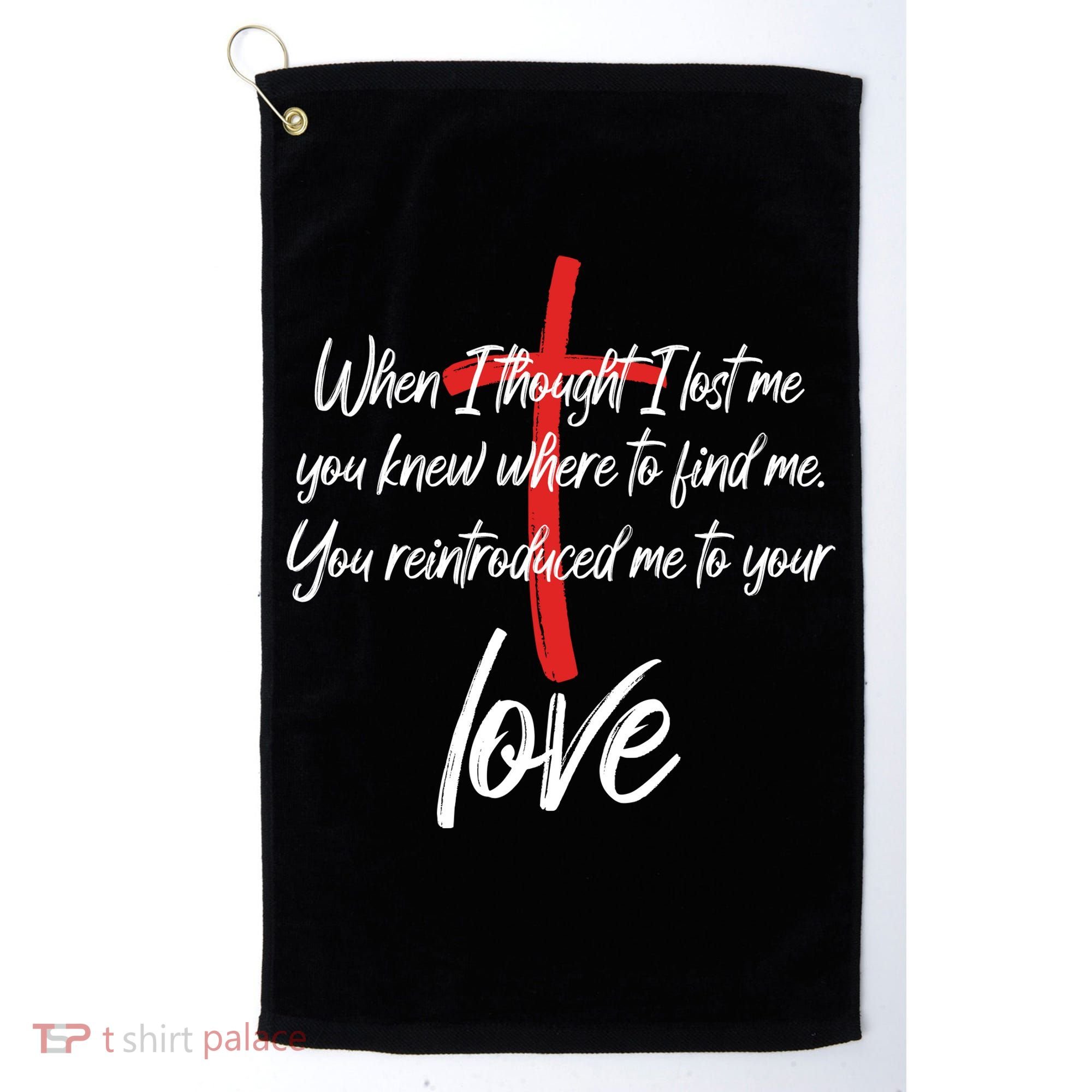 Inspiring Christian Quote Faith Cross Golf Towel