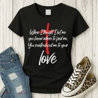 Inspiring Christian Quote Faith Cross Women's T-Shirt thumb 3