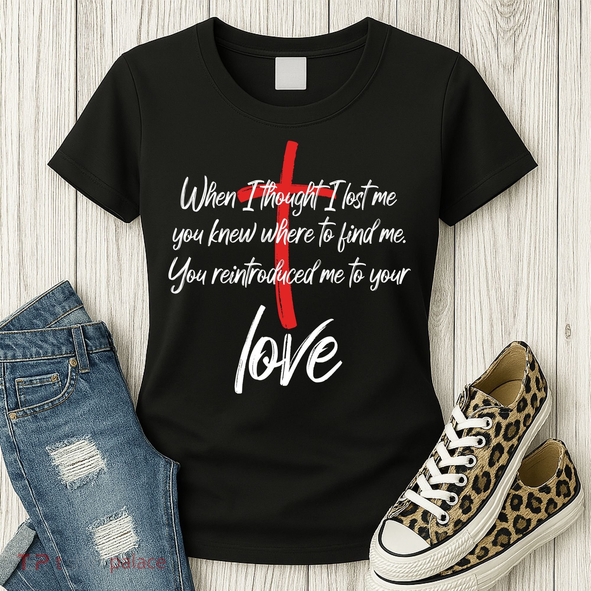 Inspiring Christian Quote Faith Cross Women's T-Shirt