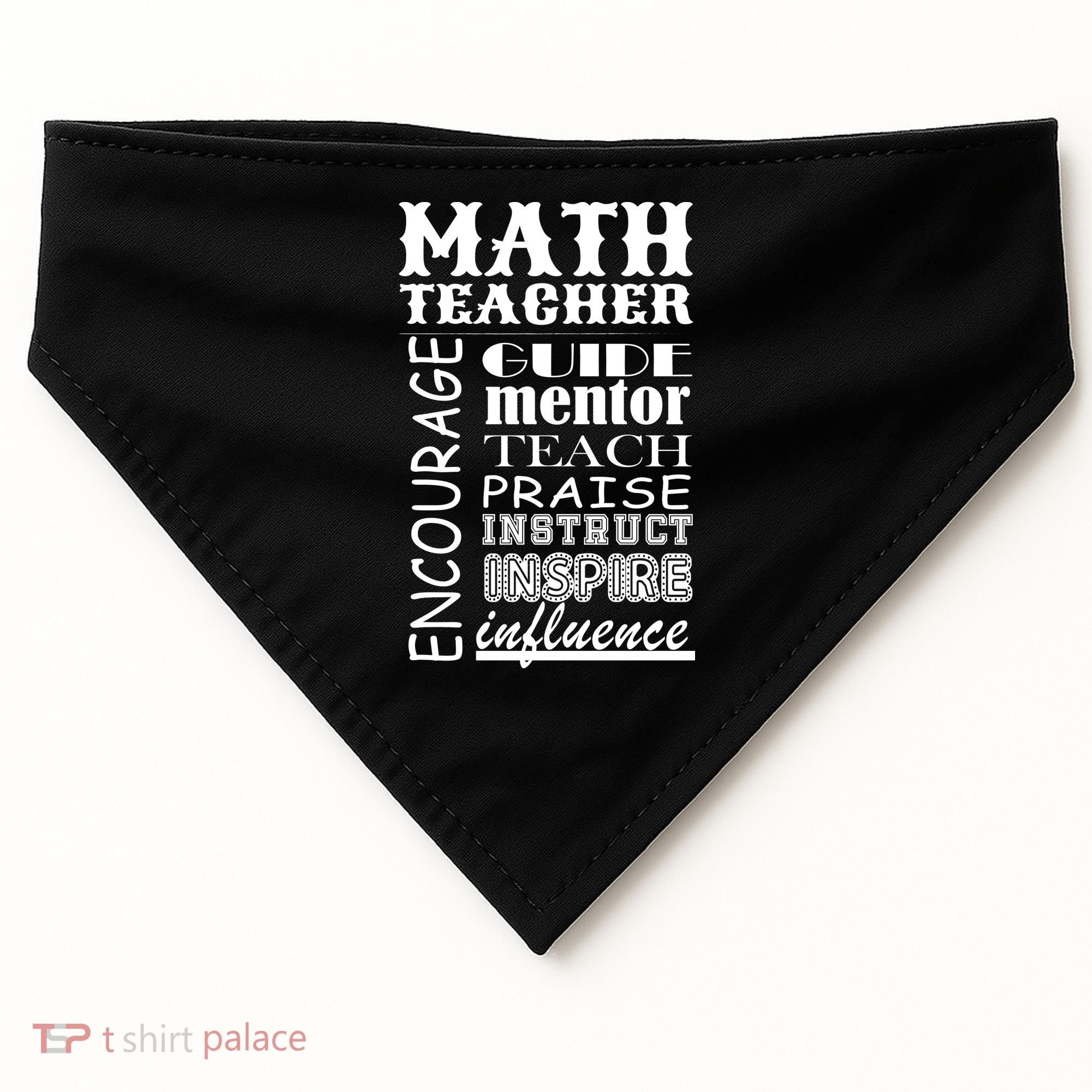 Inspiring Math Teacher USA-Made Doggie Bandana