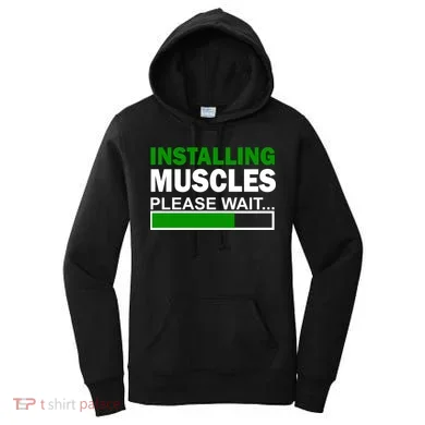 Installing Muscles Please Wait... Women's Hoodie