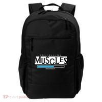 Installing Muscles Please Wait Funny Workout Backpack thumb 0