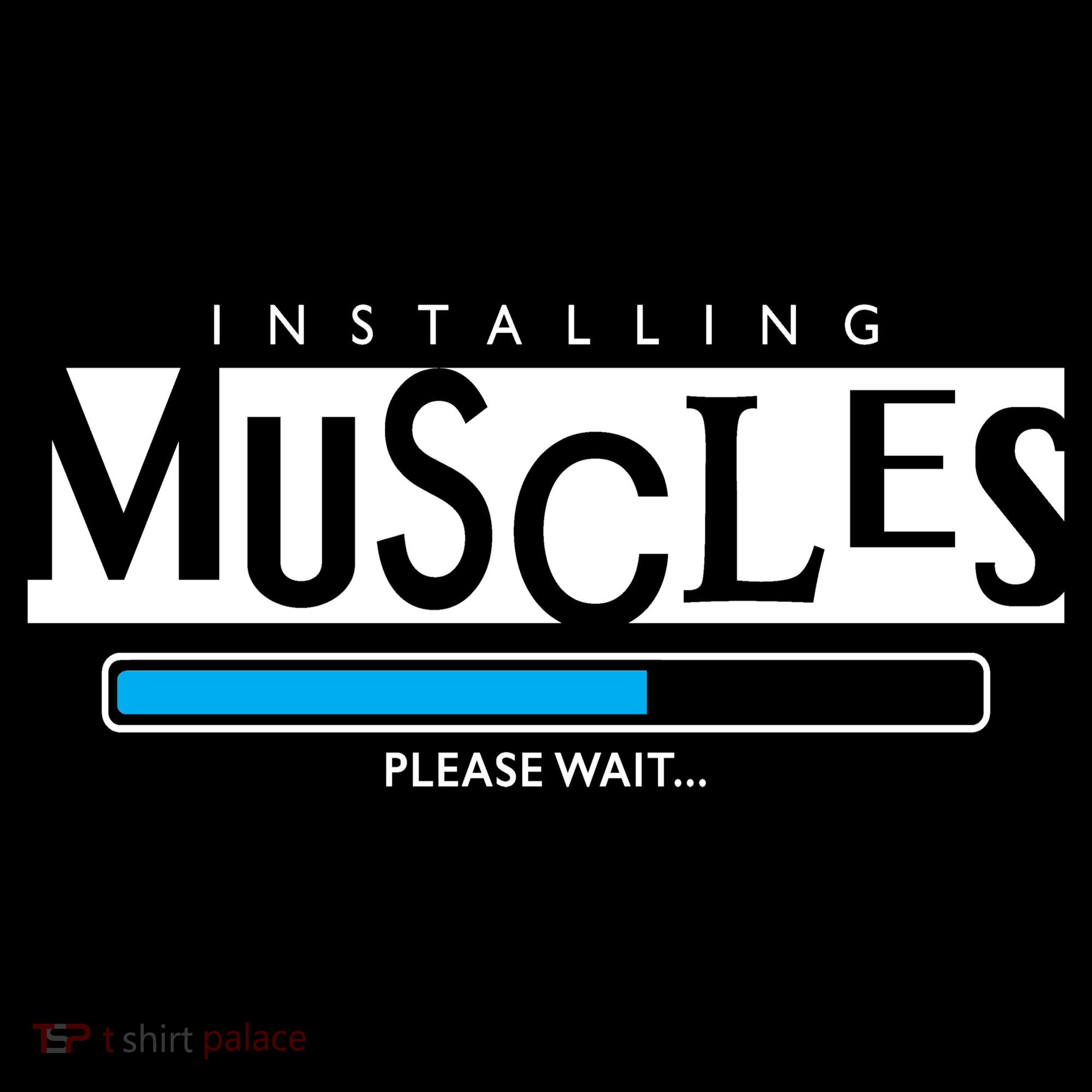 Installing Muscles Please Wait Funny Workout Backpack