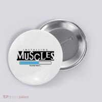 Installing Muscles Please Wait Funny Workout Button thumb 0