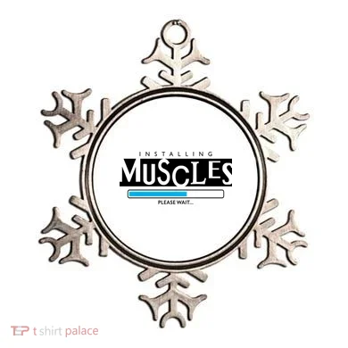 Installing Muscles Please Wait Funny Workout Ornament