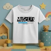 Installing Muscles Please Wait Funny Workout Toddler T-Shirt thumb 3