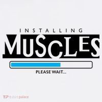 Installing Muscles Please Wait Funny Workout Women's Long Sleeve Shirt thumb 2