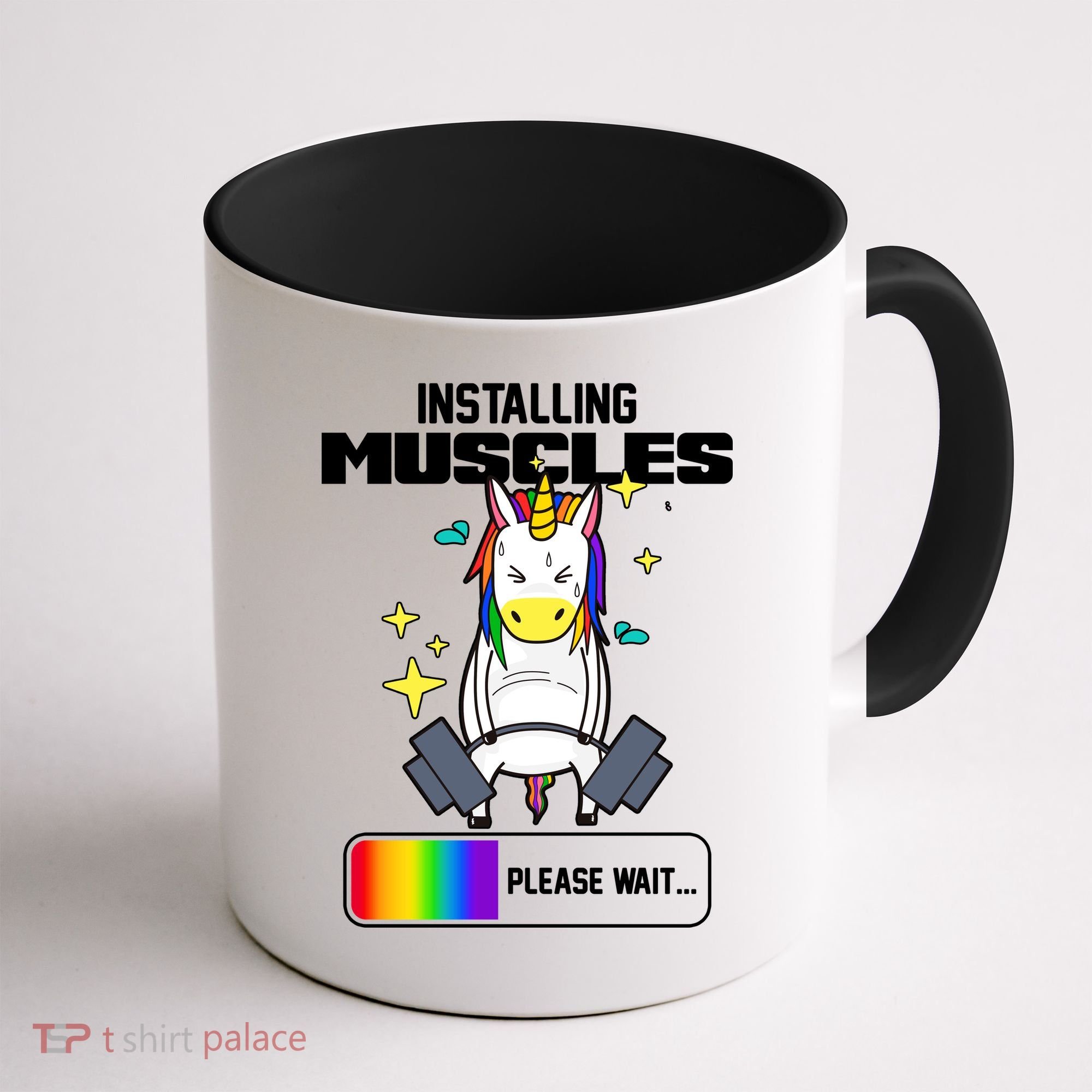 Installing Muscles Unicorn Lifting Coffee Mug