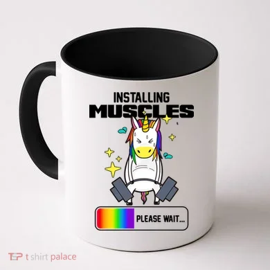 Installing Muscles Unicorn Lifting Coffee Mug