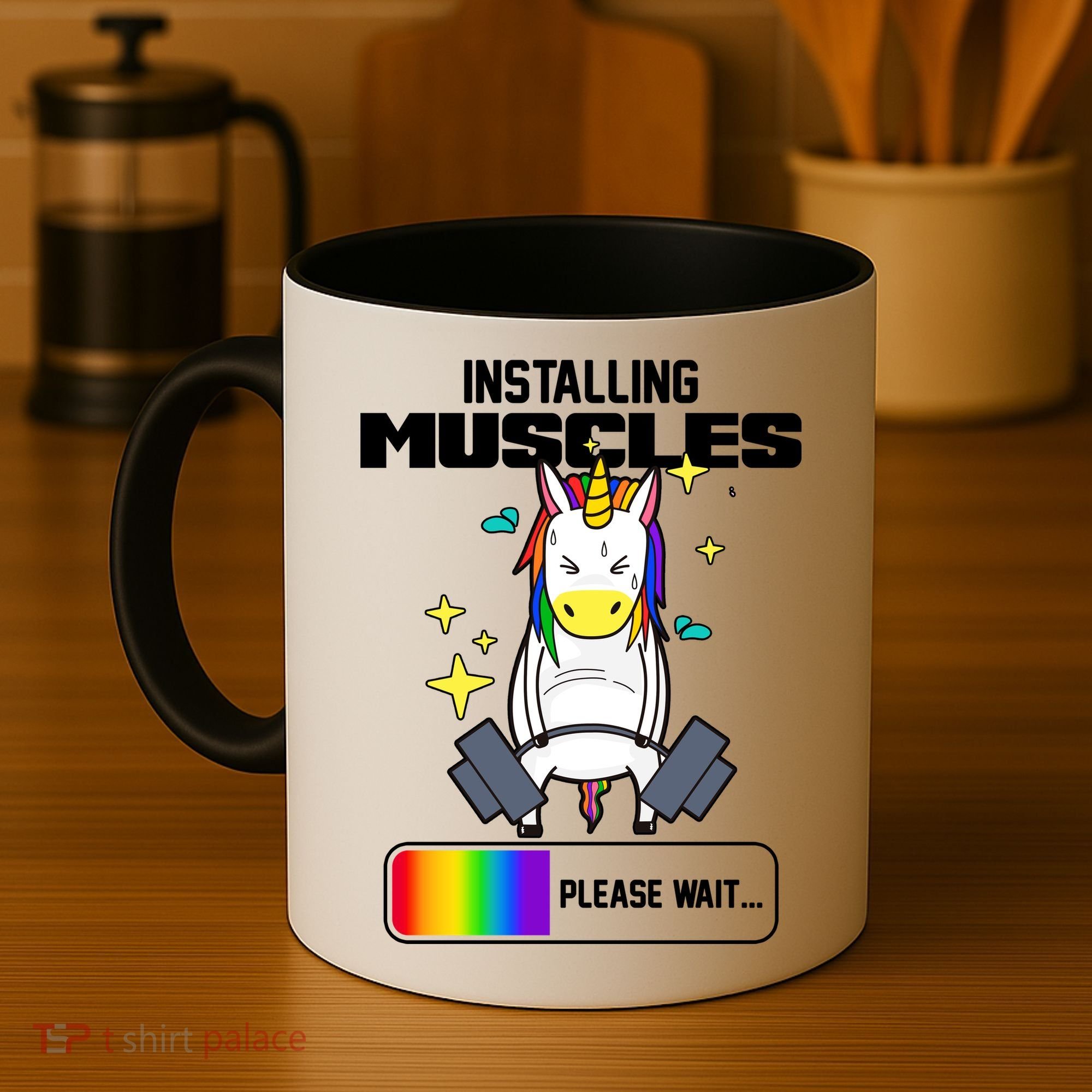 Installing Muscles Unicorn Lifting Coffee Mug