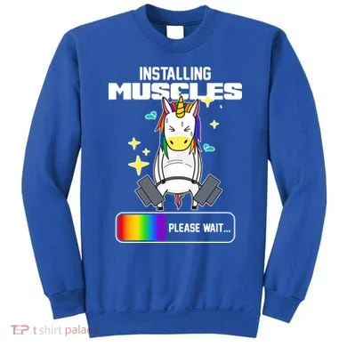 Installing Muscles Unicorn Lifting Sweatshirt