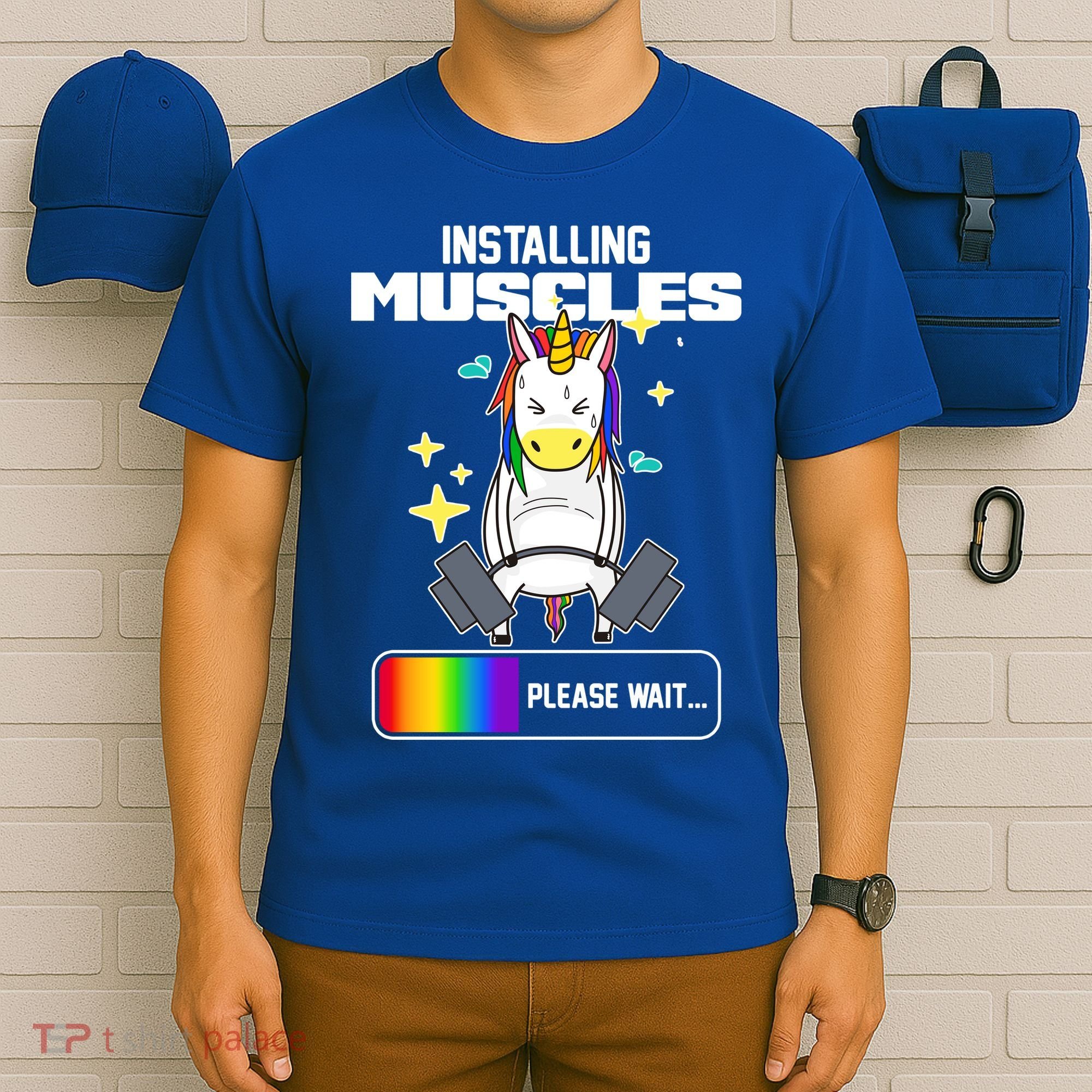 Installing Muscles Unicorn Lifting T-Shirt