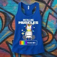Installing Muscles Unicorn Lifting Women's Tank Top thumb 3