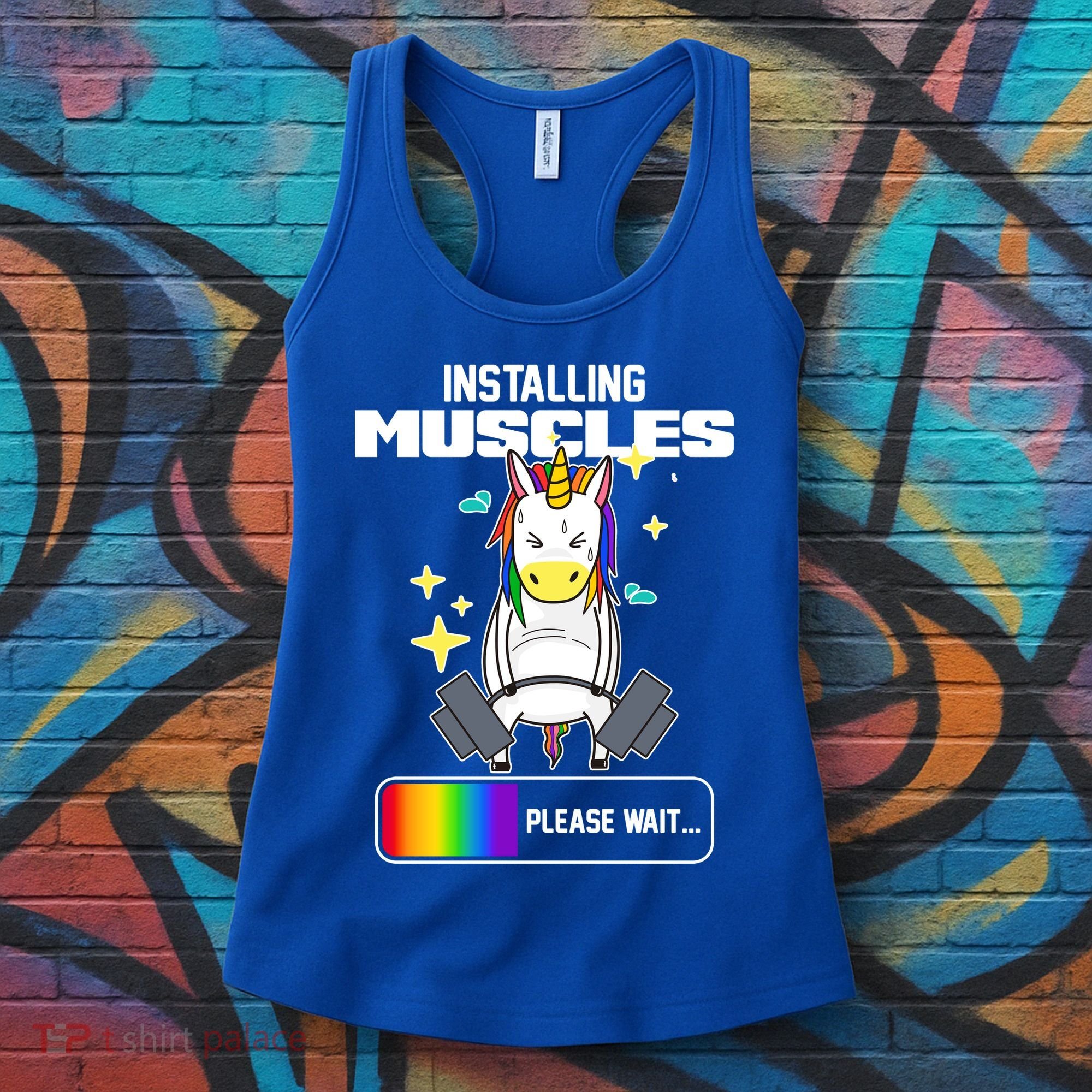 Installing Muscles Unicorn Lifting Women's Tank Top