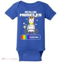 Installing Muscles Unicorn Lifting Baby Bodysuit thumb 0