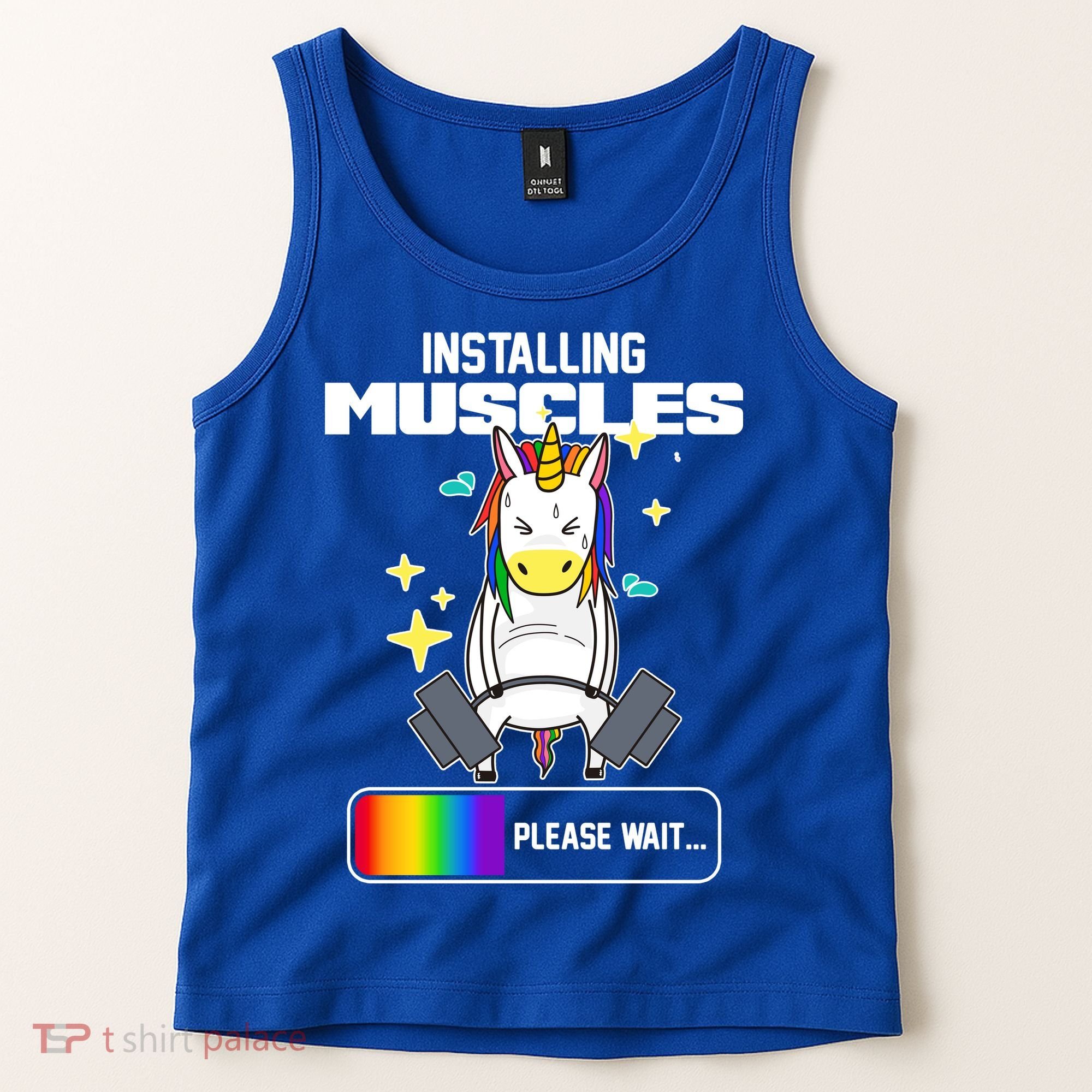 Installing Muscles Unicorn Lifting Tank Top