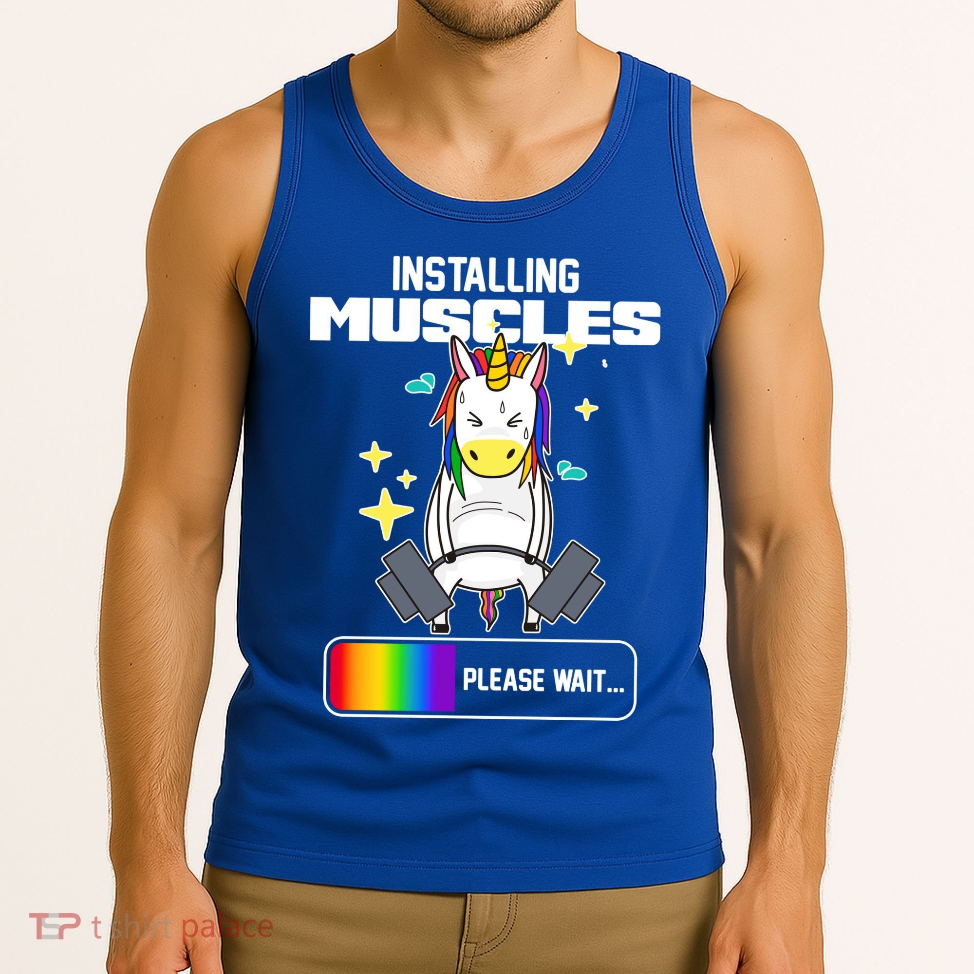 Installing Muscles Unicorn Lifting Tank Top