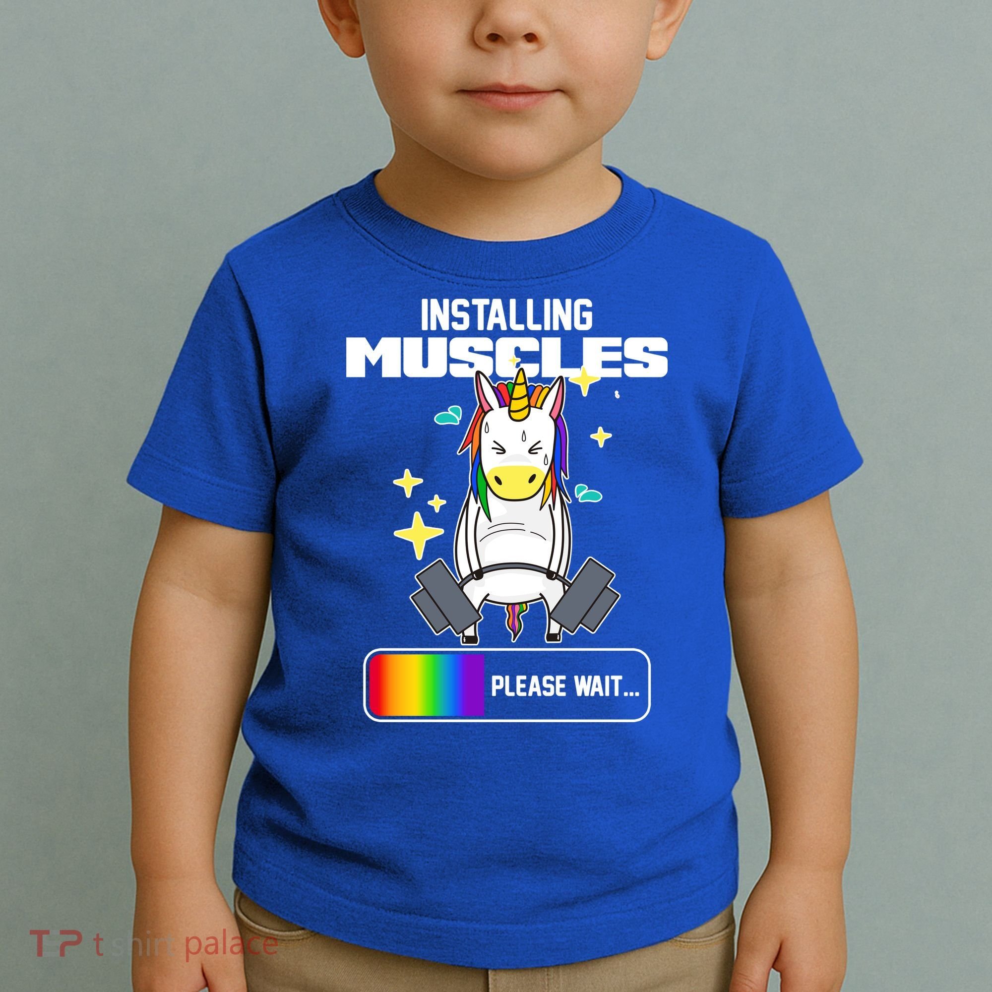 Installing Muscles Unicorn Lifting Toddler T-Shirt