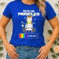 Installing Muscles Unicorn Lifting Women's T-Shirt thumb 2